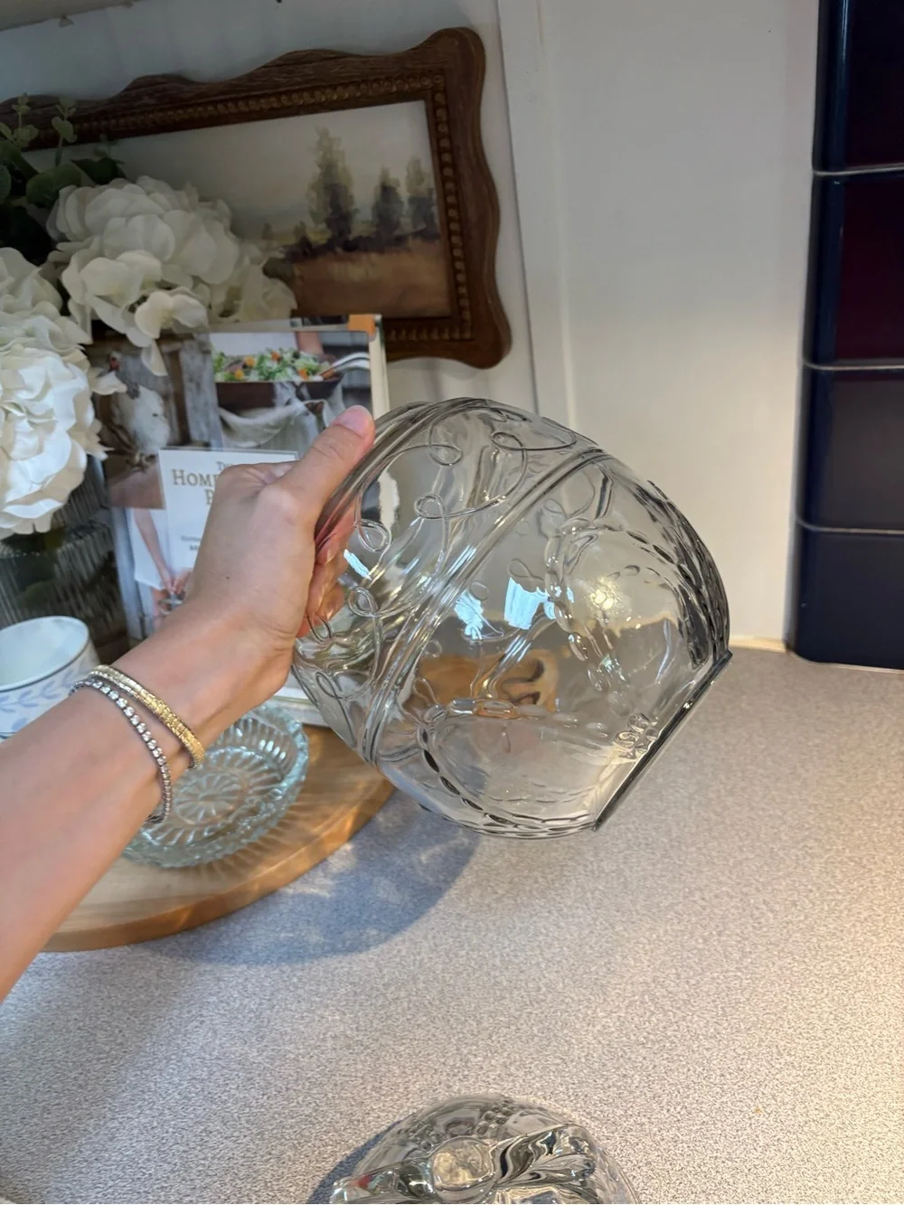 Glass Candy Jar with Decorative Lid